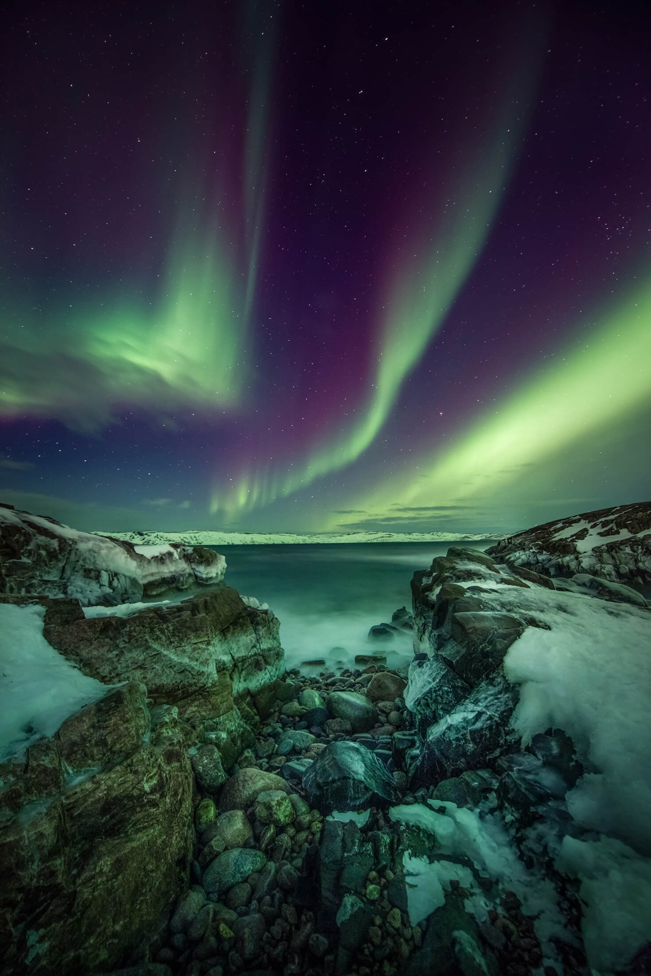 Out of this world Kola Peninsula painted by Northern Lights