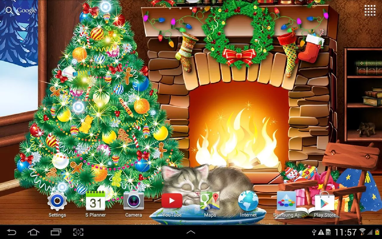 animated christmas tree fireplace screensavers free download