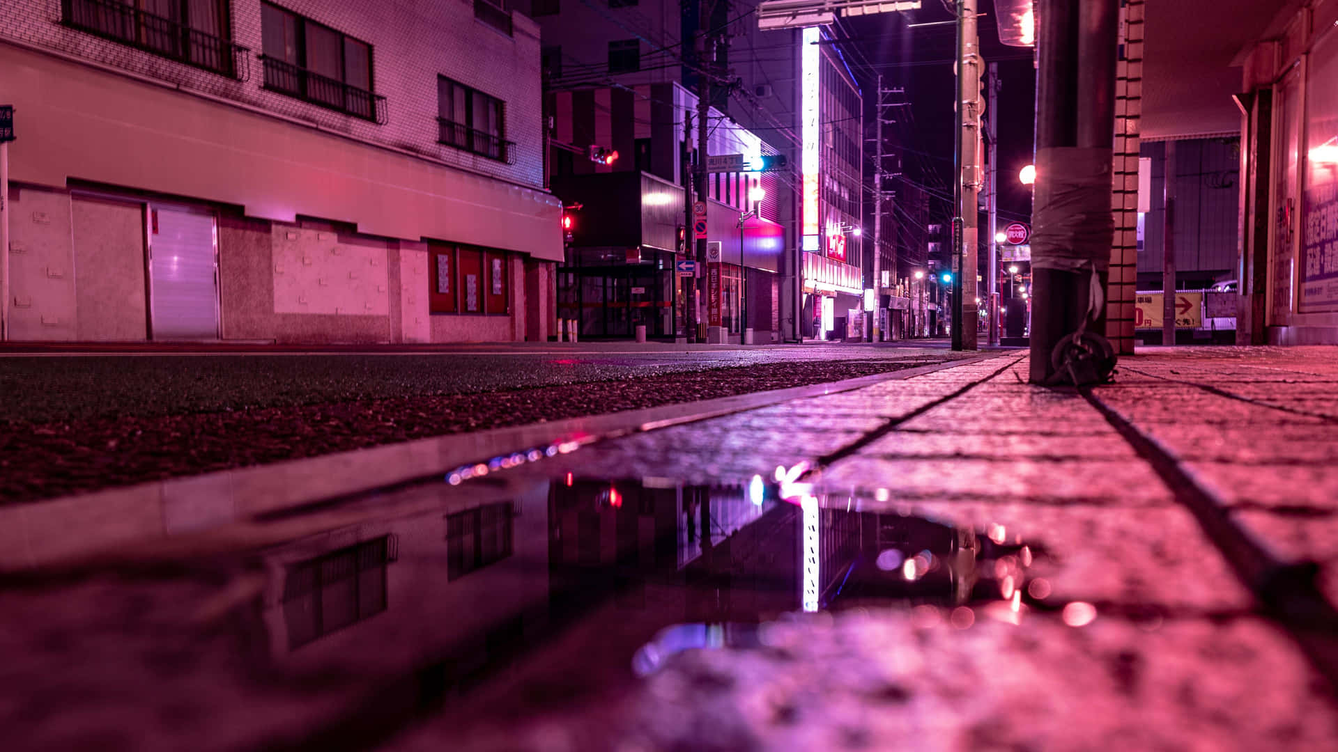 Night Street Picture Wallpaper