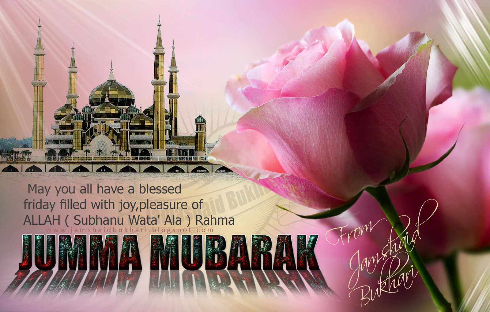 Jummah Mubarak Holy Friday Wallpaper Text Stock Illustration 2283118399 |  Shutterstock