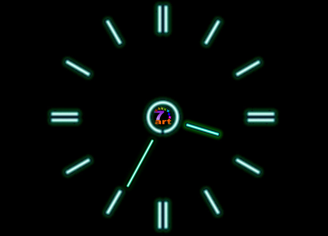 Cool Neon Clocks Time Wallpaper Desktop