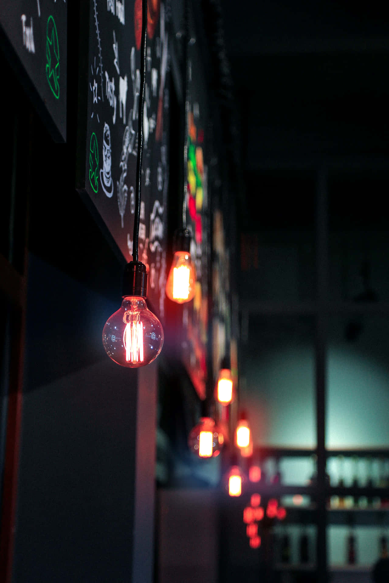 Lighting Pendant Bar Background Wallpaper