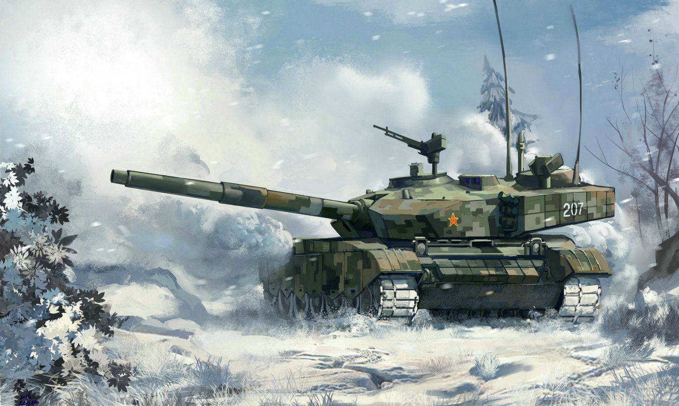 Military Tank Winter Snow Photography Background High Quality