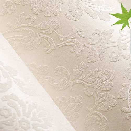 Pearl White Damask Embossed Textured Background Wallpaper Wall Paper