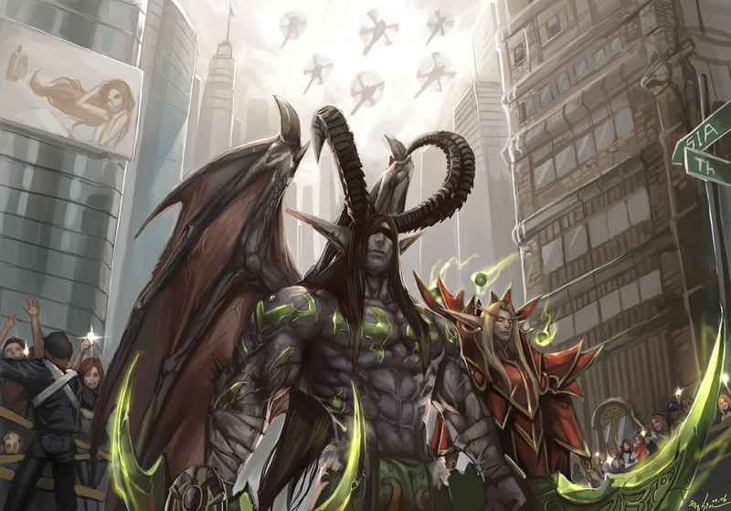 Of Warcraft Illidan Stormrage Kaelthas Sunstrider Wallpaper