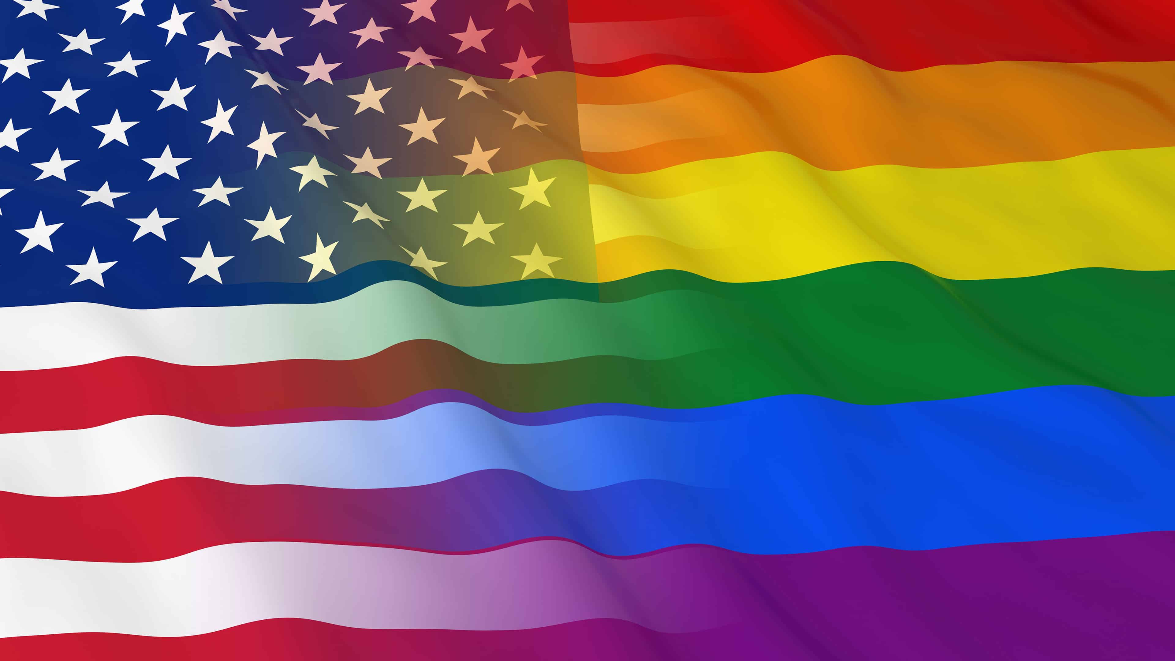 American And Lgbt Flag UHD 4k Wallpaper