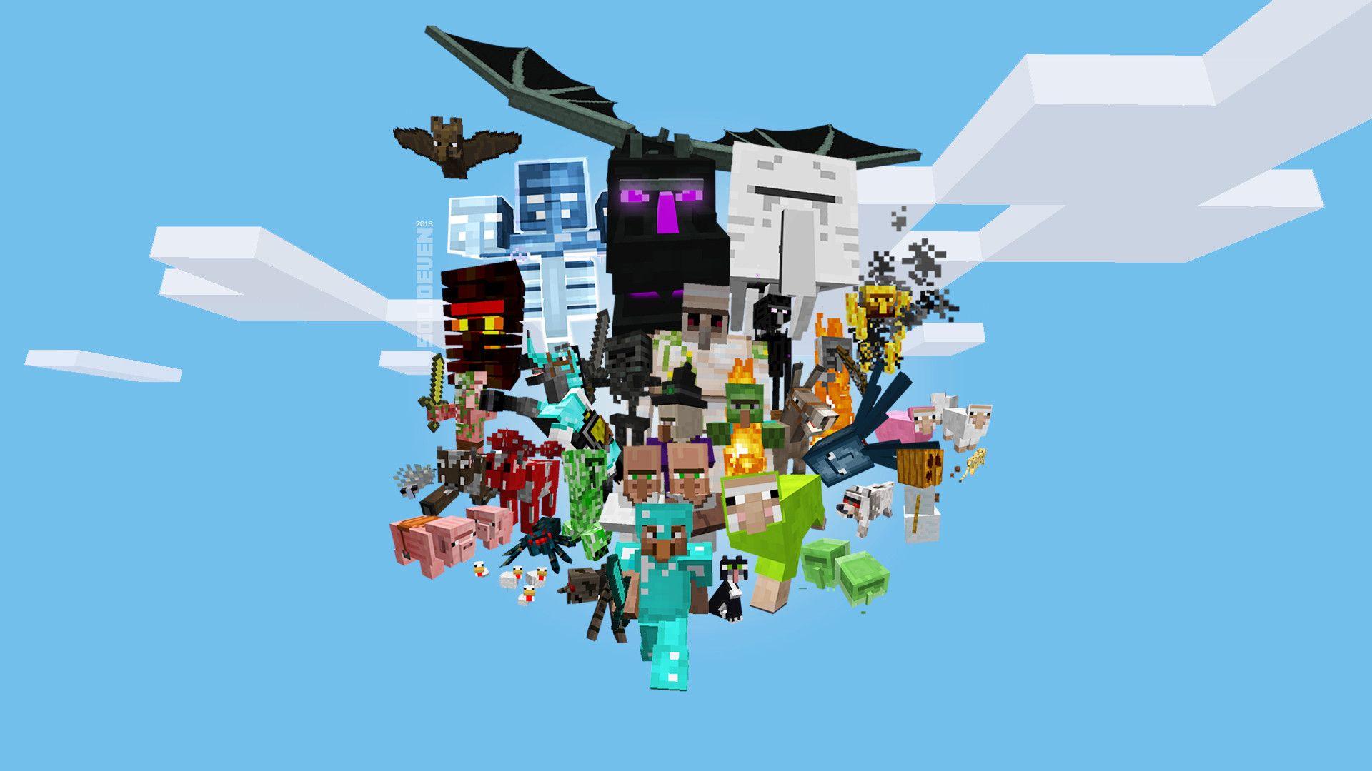 All Minecraft Monsters Wallpaper 4k HD