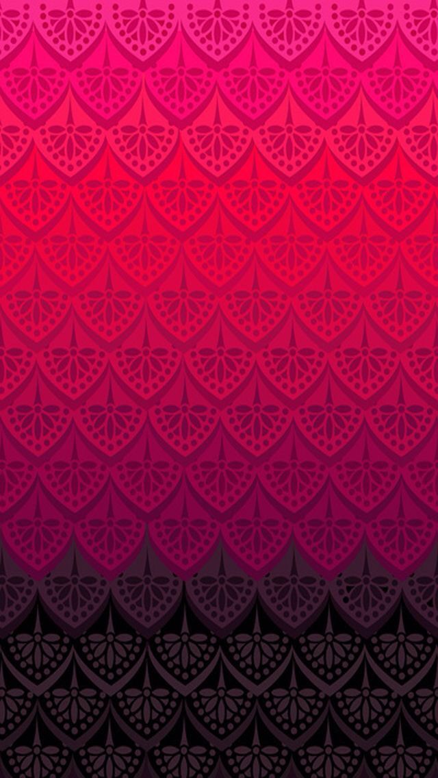 iPhone Wallpaper Background Design Red Pink To Black Lace Pattern