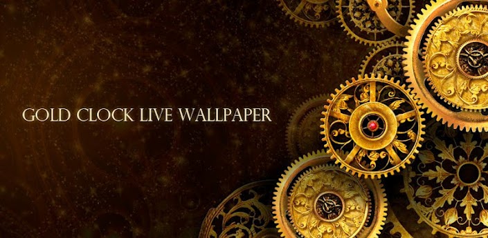 Gold clock Live wallpaper for Android Modern Smartphone
