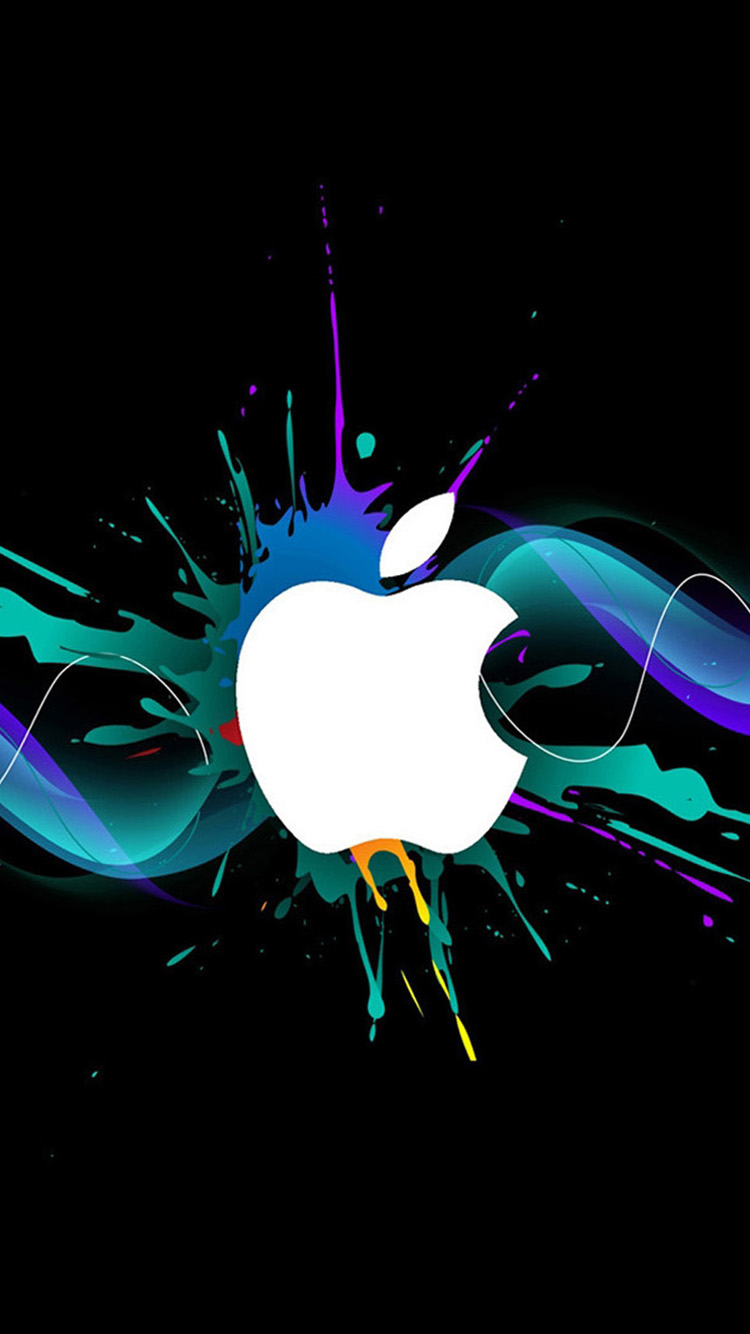 Colorful Apple Graffiti iPhone Wallpaper