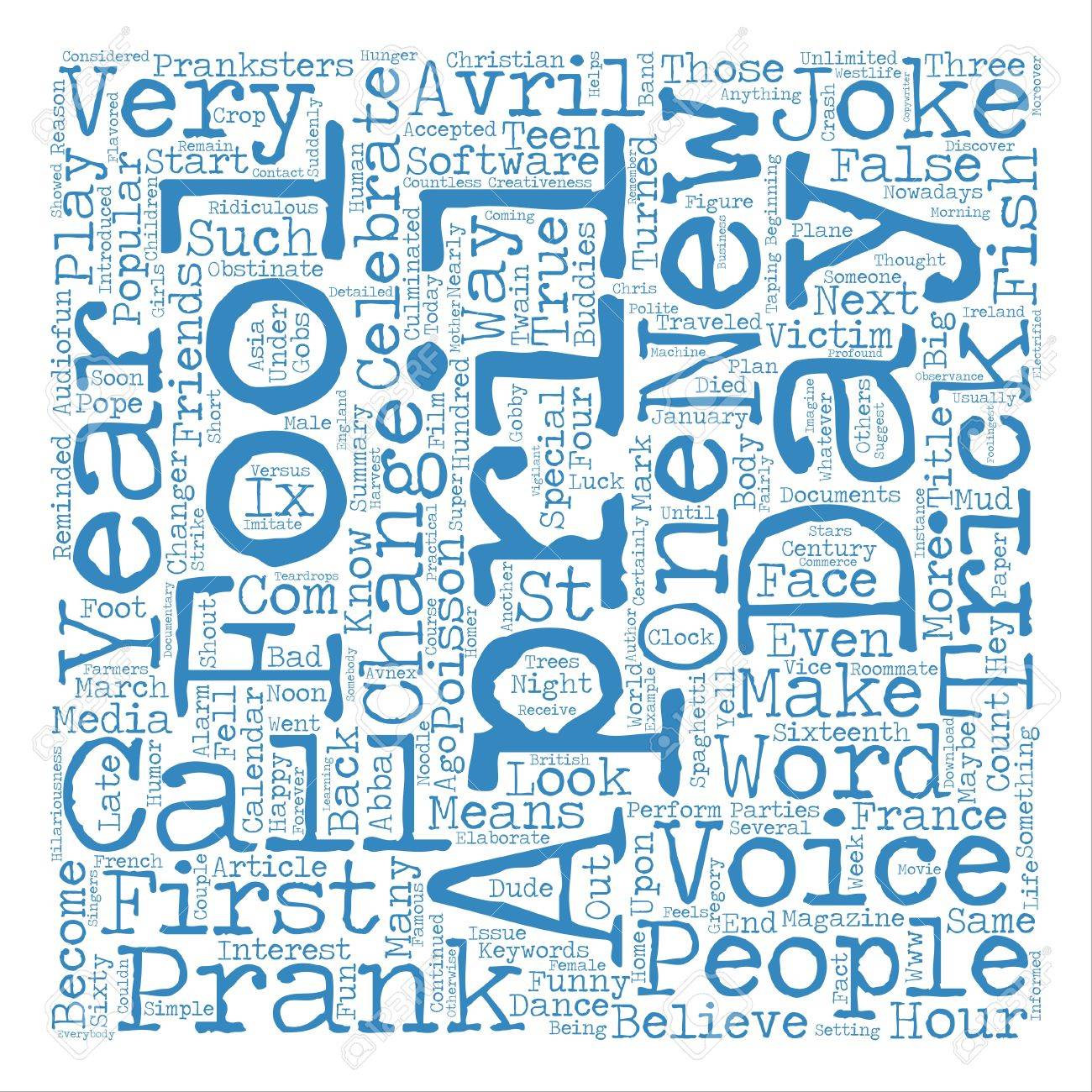 Pranks April Fools Day Text Background Word Cloud Concept Royalty