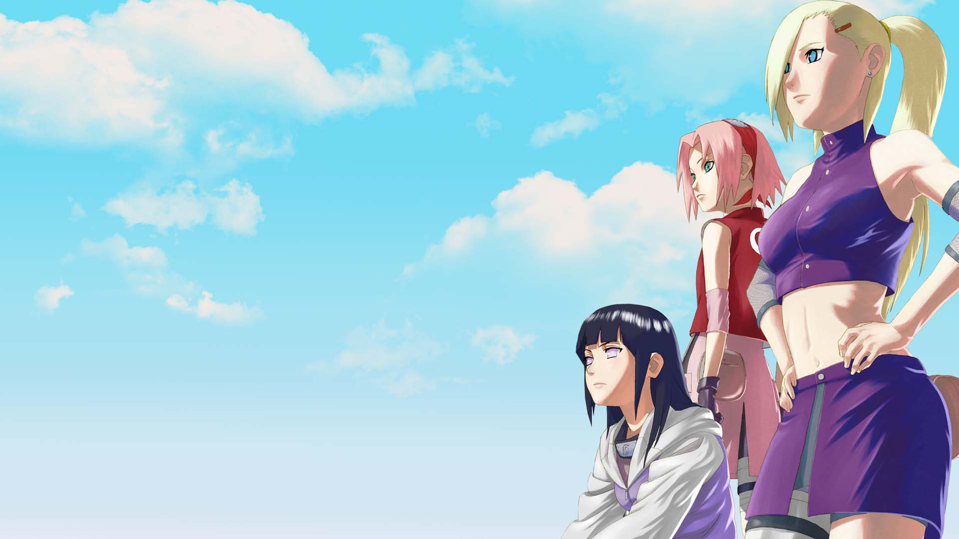 Naruto Girls Hyuga Yamanaka Hinata Sakura Haruno Wallpaper HD
