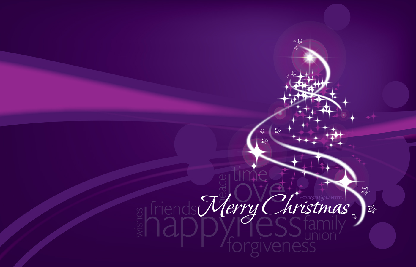 Purple Merry Christmas By