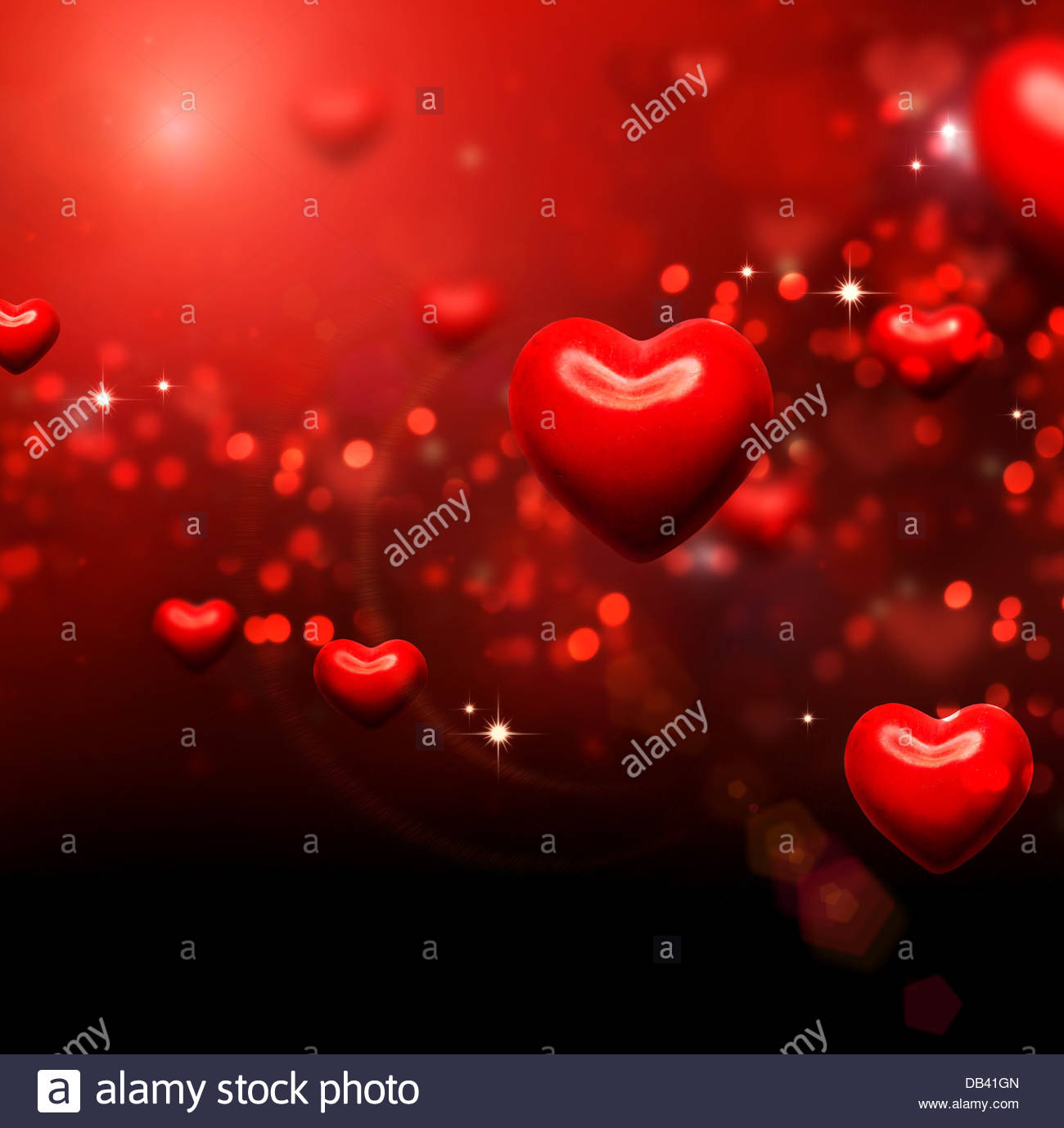 Valentine Hearts Background Valentines Red Abstract Wallpaper