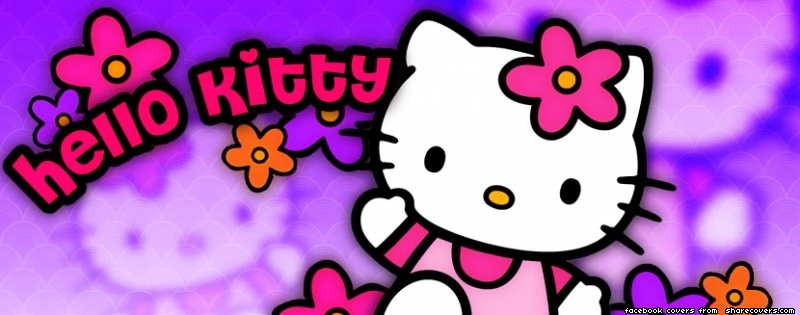 Wth Purple Hello Kitty Timeline Cover For