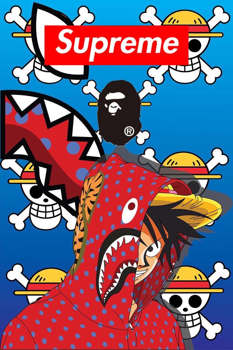 Supreme Ape One Piece Wallpaper In Hypebeast