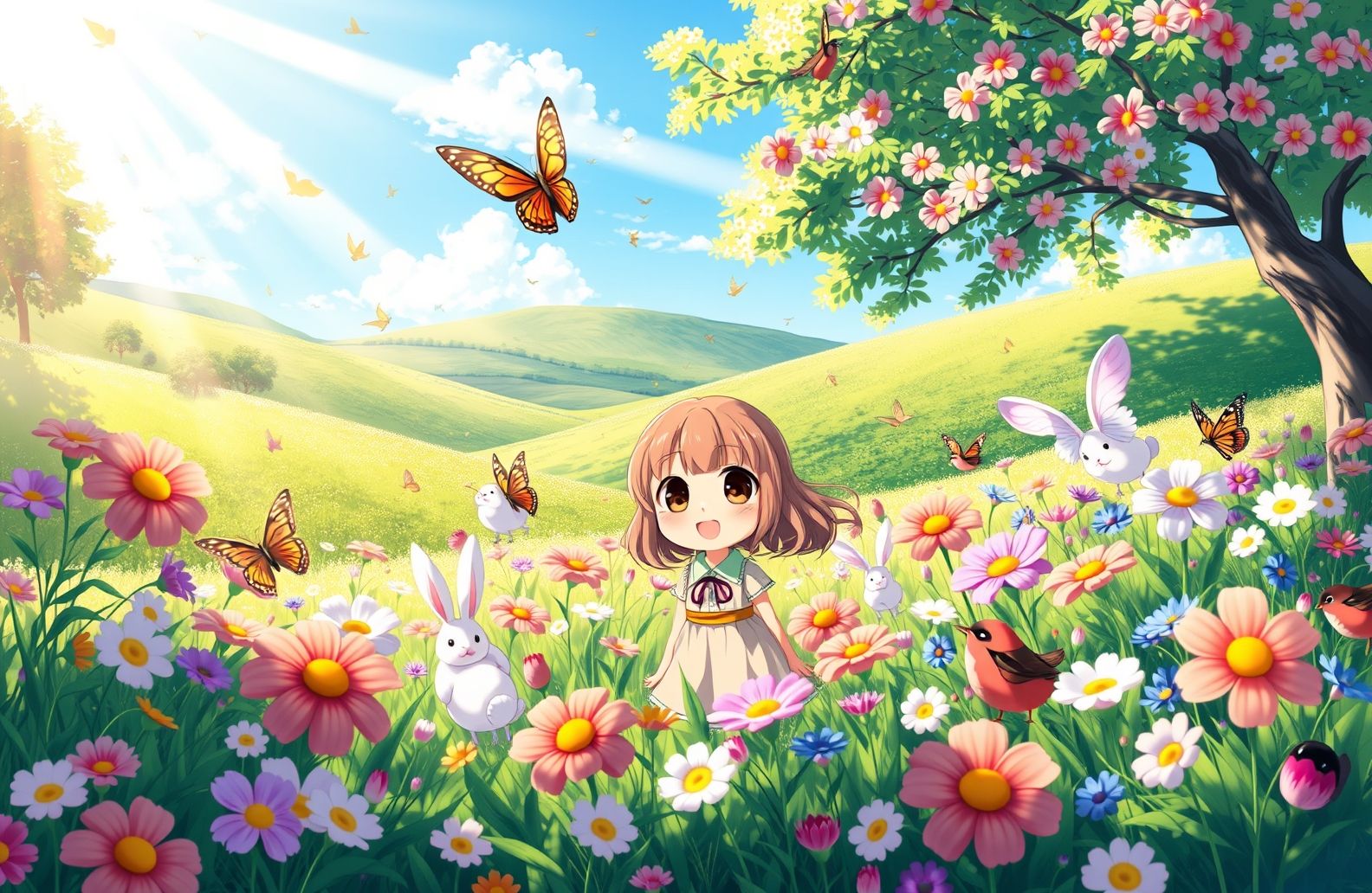 Cute Anime Girls Wallpaper
