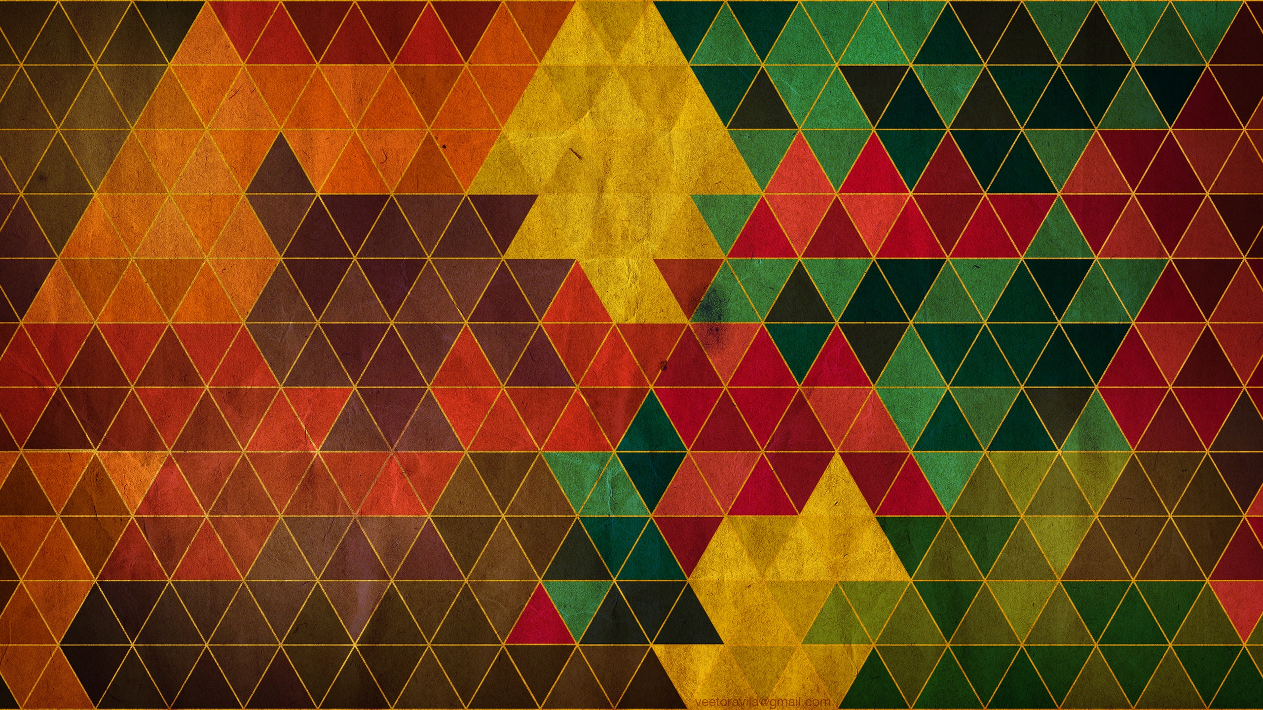 Colorful Triangle Pattern Art Wallpaper Frenzia