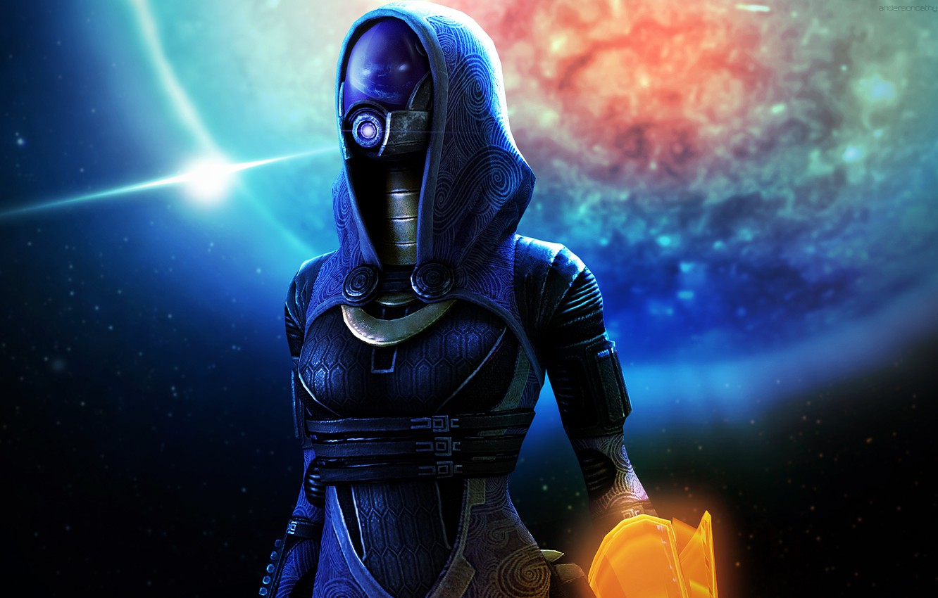 Wallpaper Mask Alien Mass Effect Bioware Tali Quarian