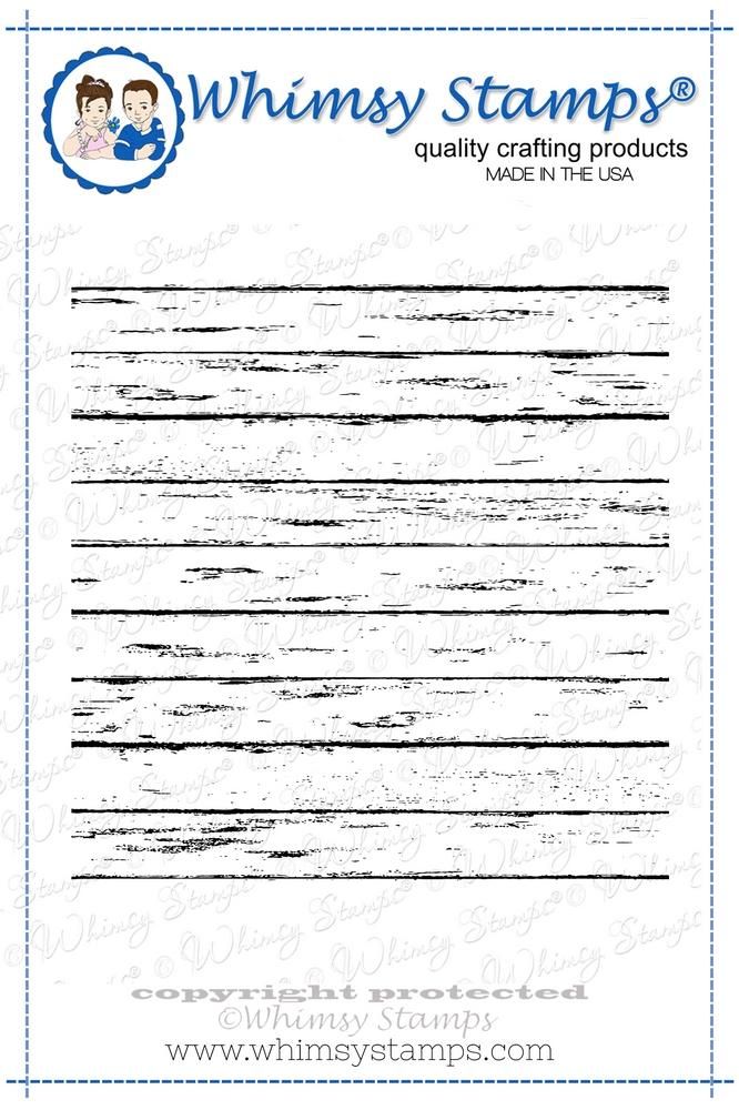 Farmhouse Shiplap Background Rubber Cling Stamp With Image