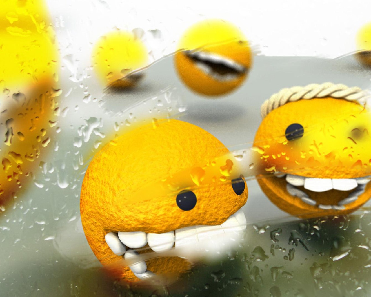 Lemons With Teeth Wallpaper