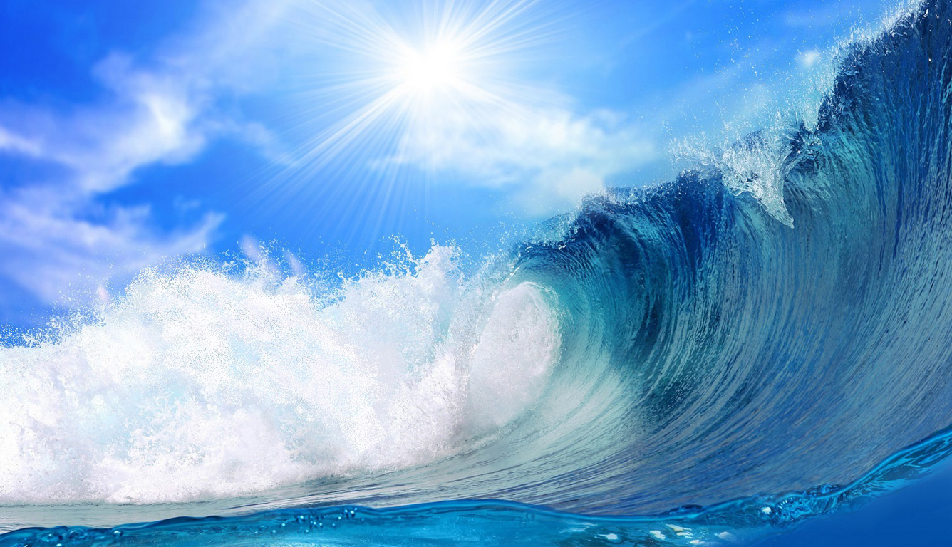 Ocean Waves Wallpaper Wallpaper Of A Wave Breaking Apps