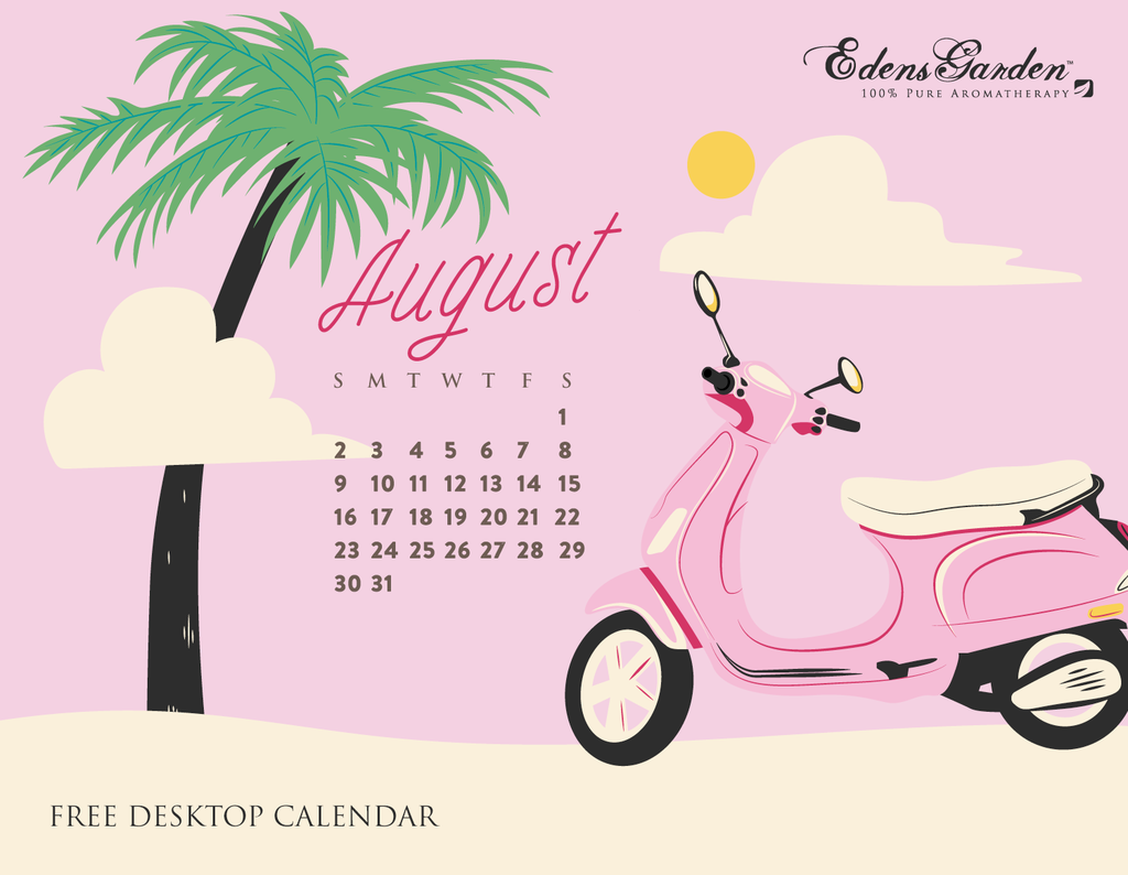 August Wallpaper Calendar Edens Garden