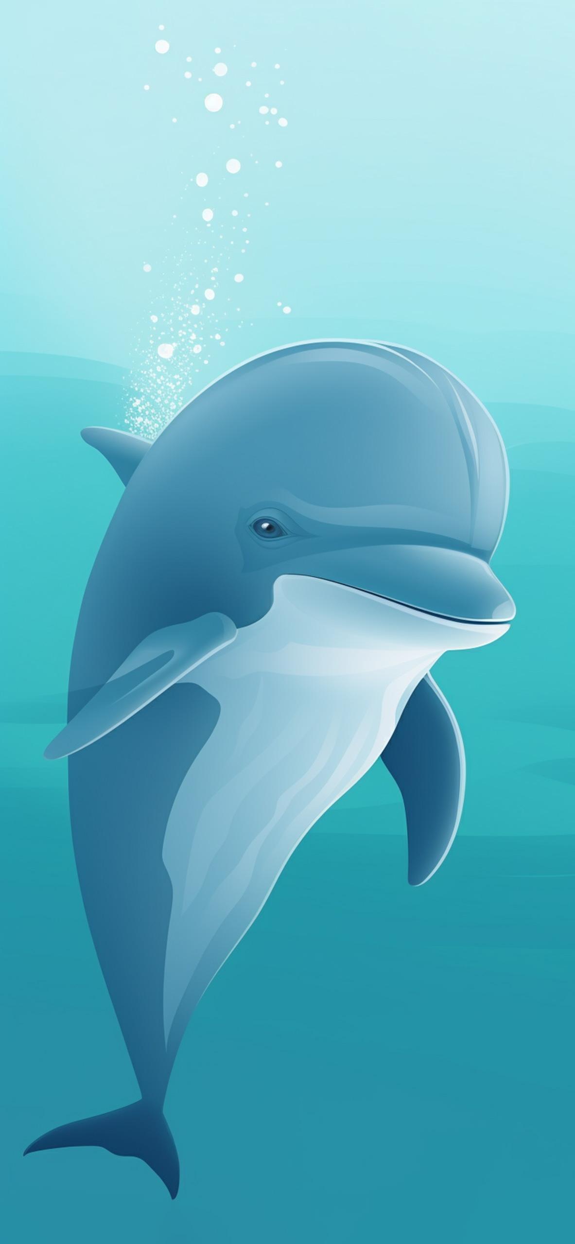 Dolphin Blue Wallpaper Cool For iPhone 4k