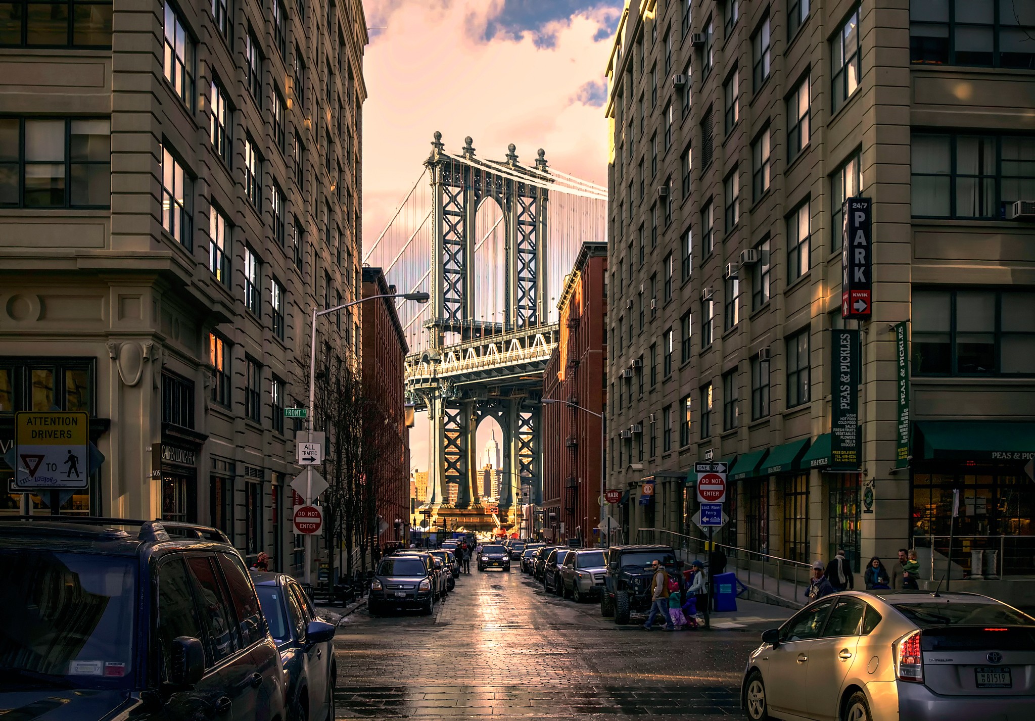 New York City Bridge Architecture Street Urban Usa Car Building Wallpaper