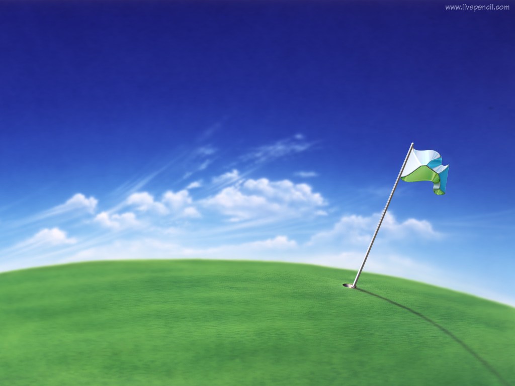 Golf Flag Windy Cartoon Wallpaper