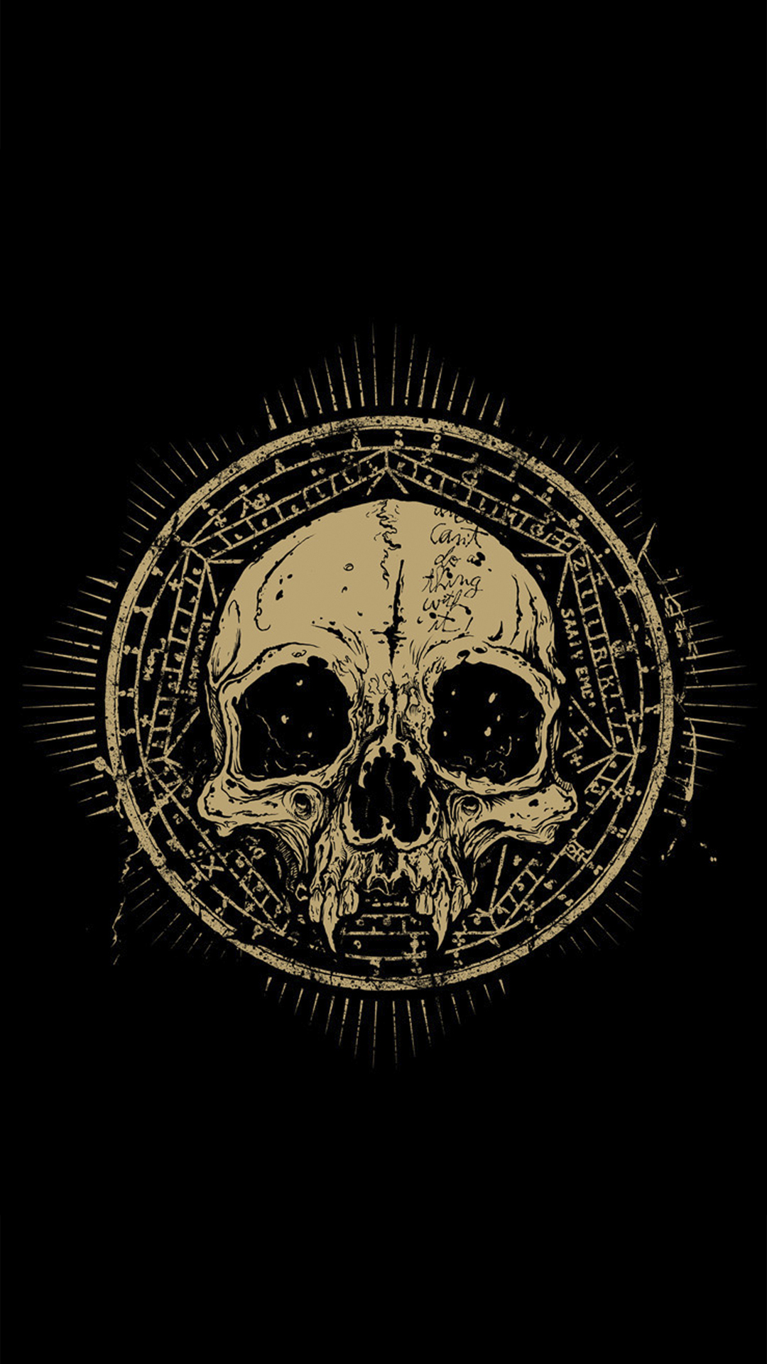 Skull Talisman Grunge Android Wallpaper