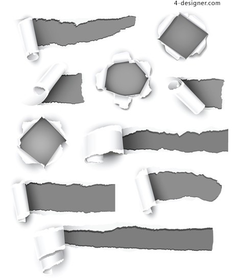 Designer Torn Paper Effect Background Vector