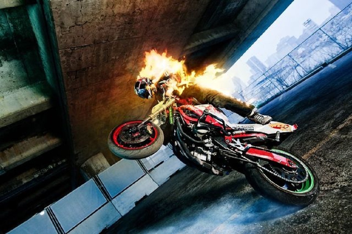 Fire Bike Stunt HD Wallpaper Happy Christmas