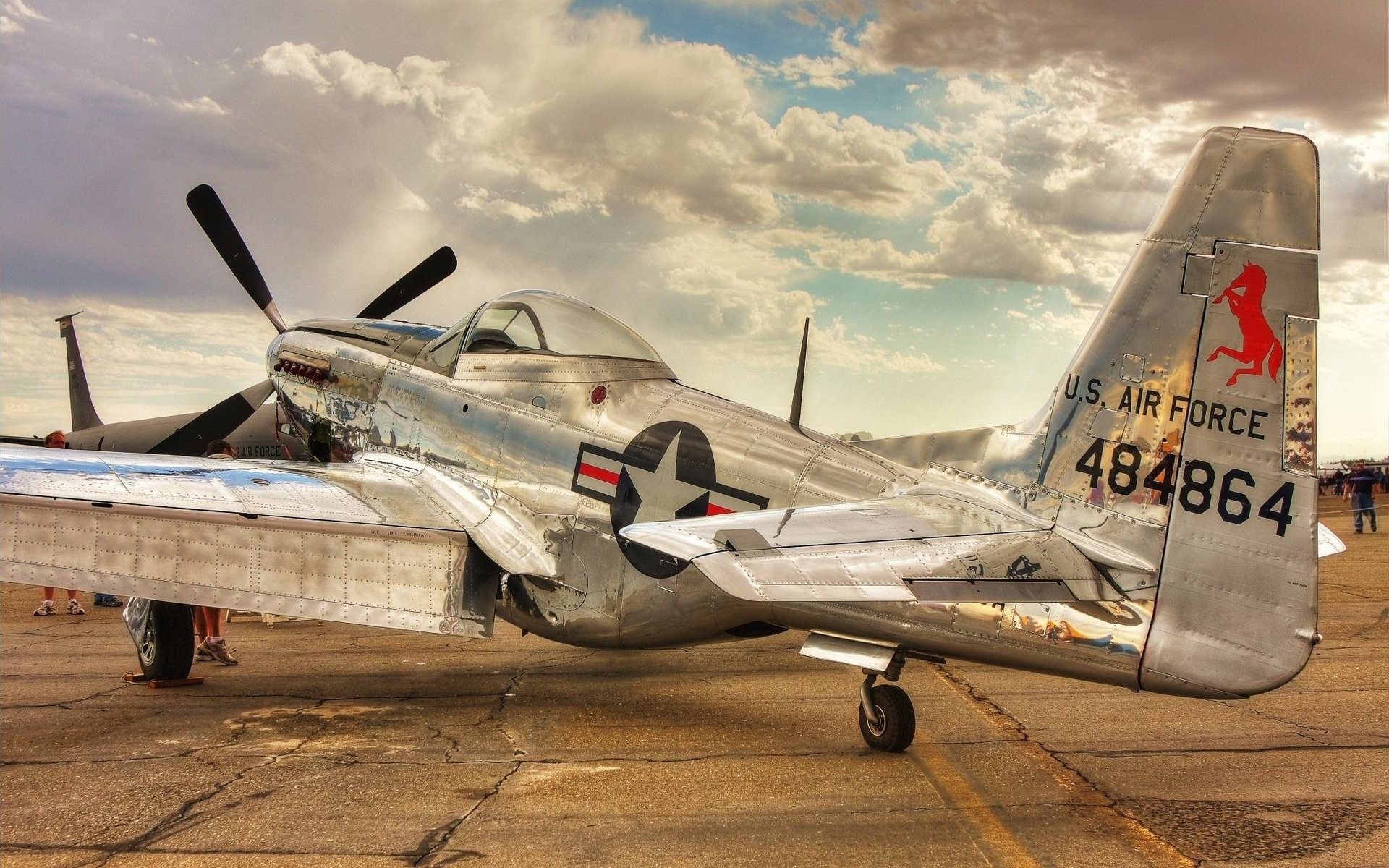 Old Plane P Mustang Us Air Force Desktop Wallpaper
