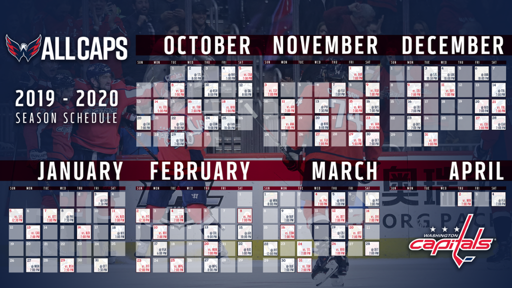 Capitals Announce Regular Season Schedule