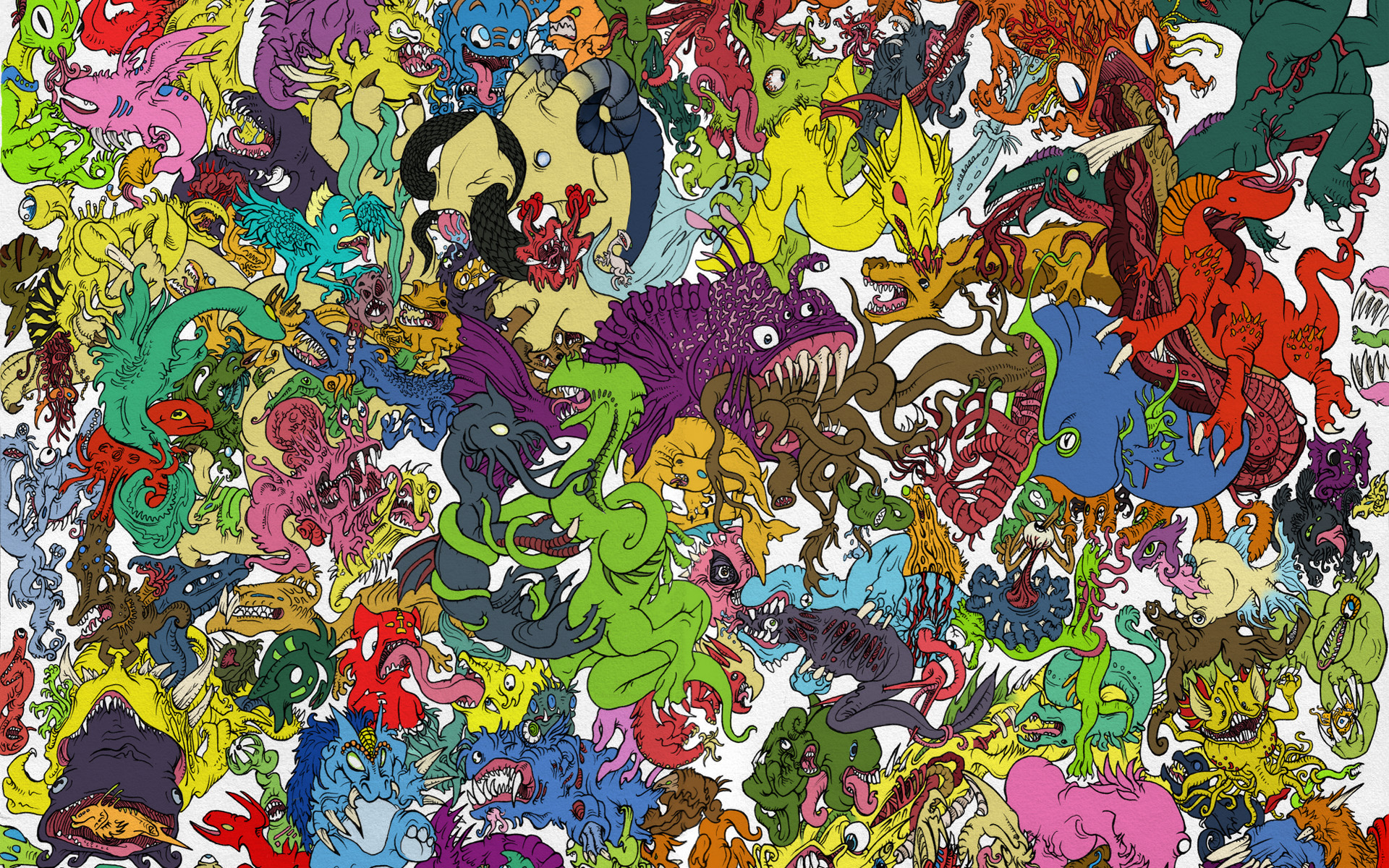 Wallpaper Collage Monster Scary