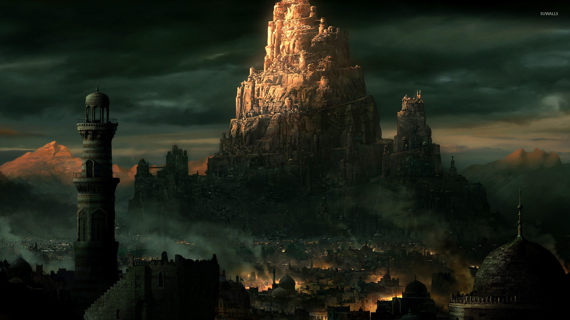 City On A Rocky Cliff In Prince Of Persia The Two Thrones