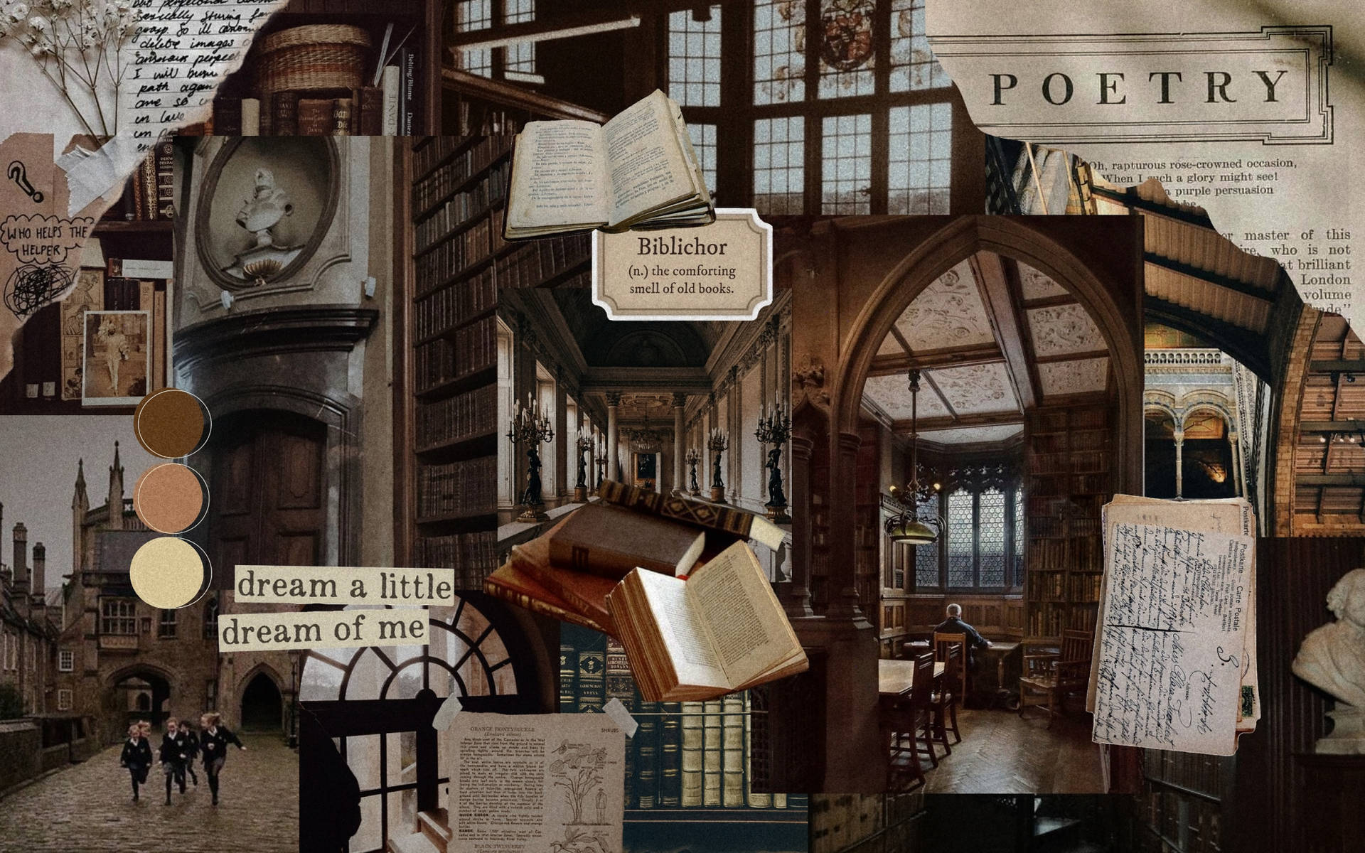 Fantastic Dark Academia Wallpaper