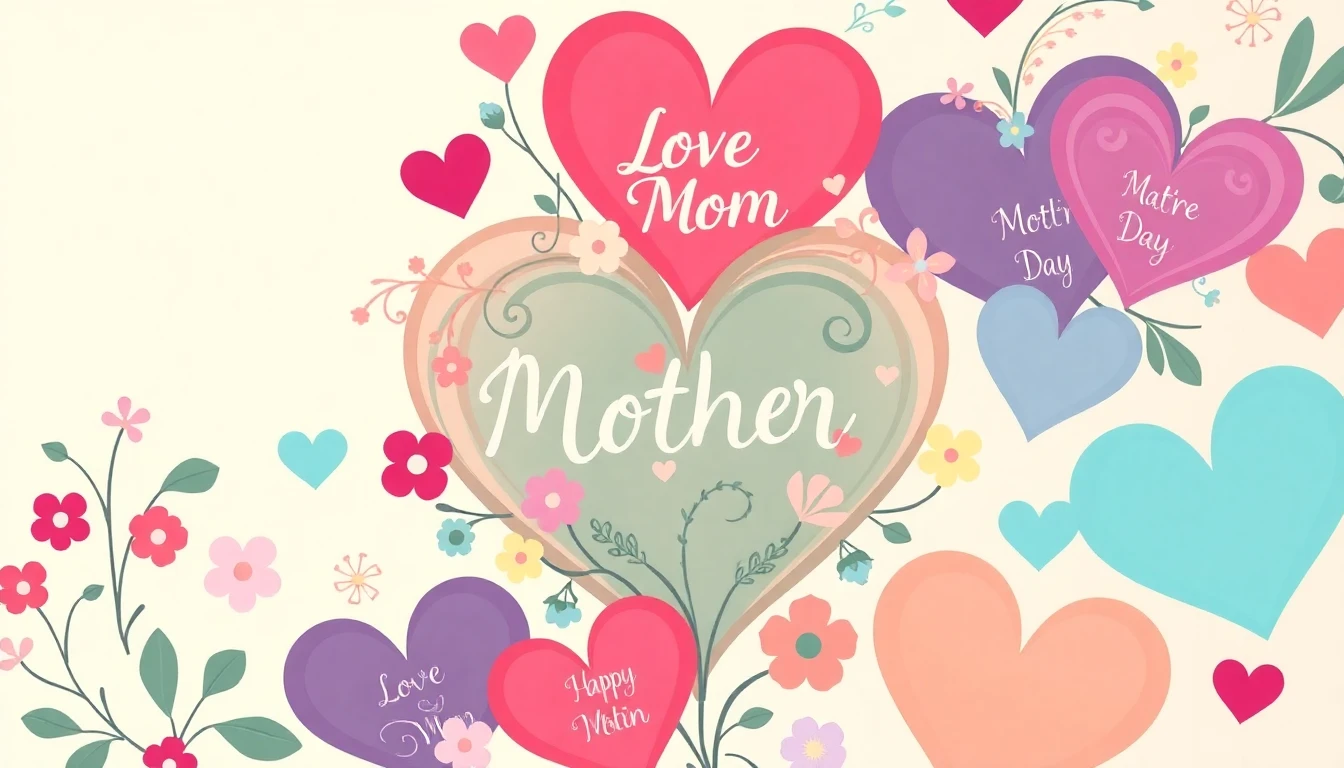 Mothers Day Hearts Wallpaper