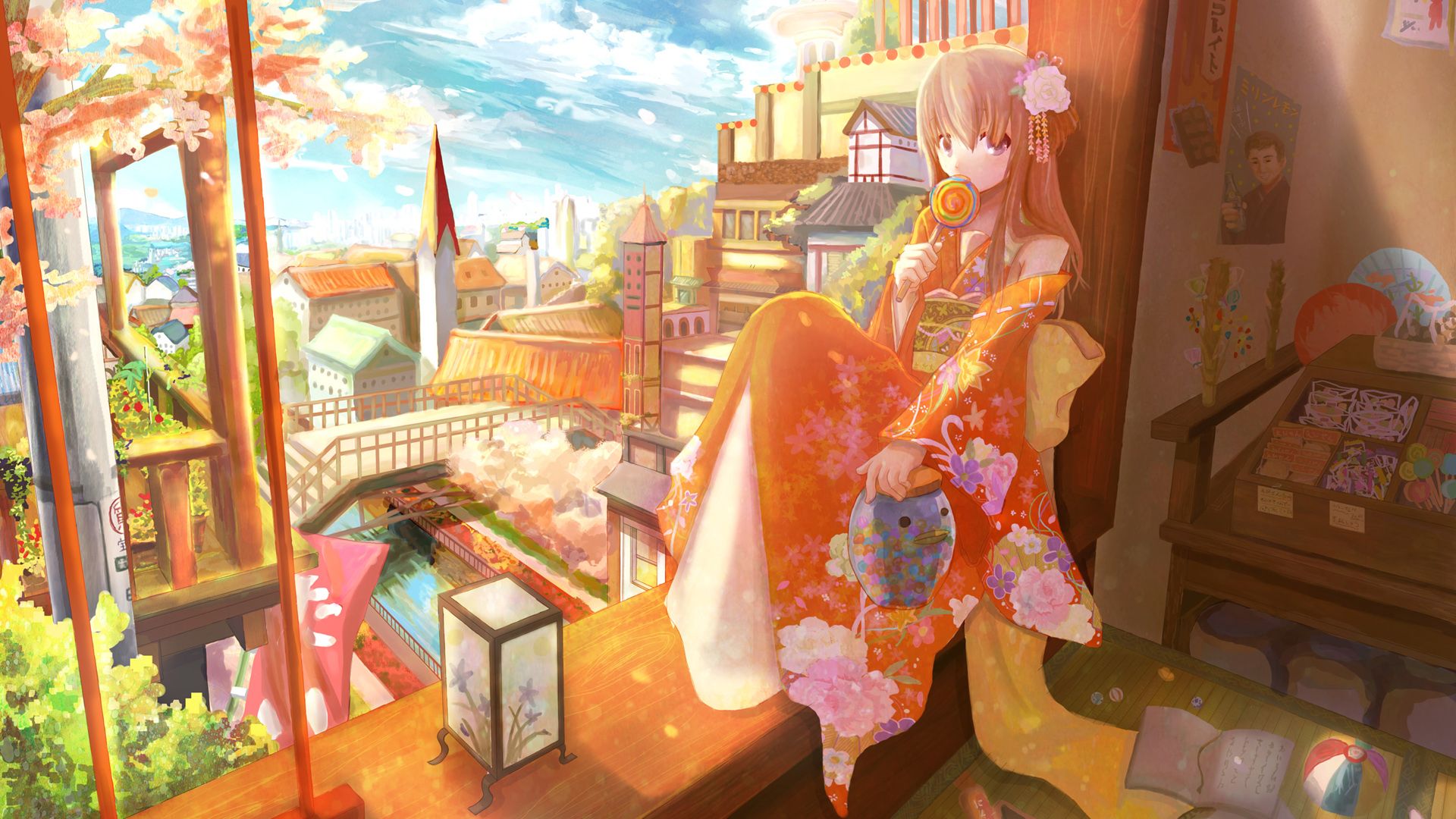 Anime Girls Wallpaper City Other Cityscape Plex