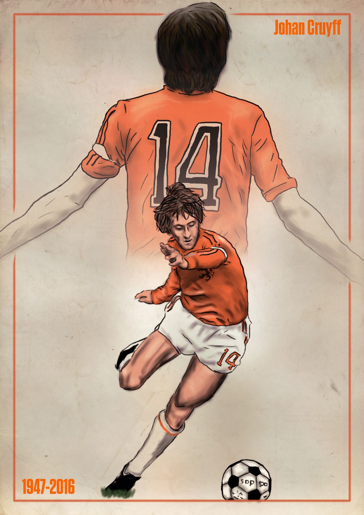 Johan Cruyff On F Tbol Soccer Poster Football