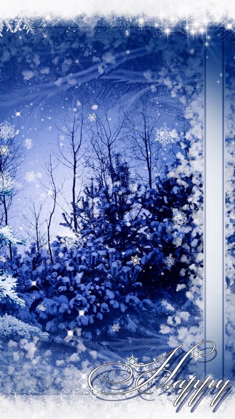 Tree Landscape Snow iPhone Wallpaper