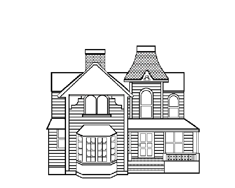 Drawing Wallpaper Big House Coloring