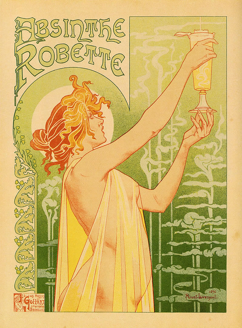 Absinthe Robette Vintage European Fine Art Posters Wallpaper Image
