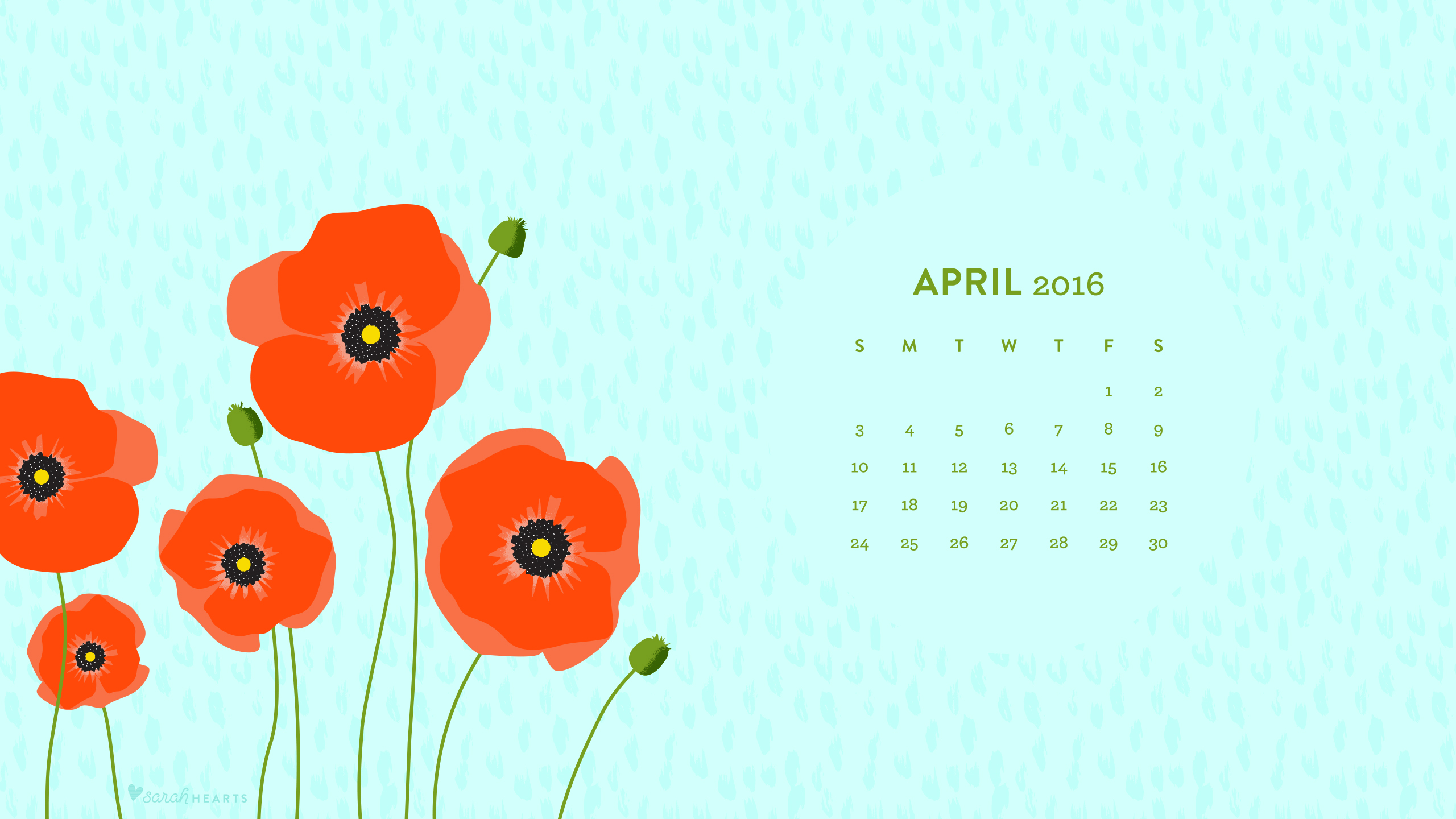 April Desktop Calendar Bgadv