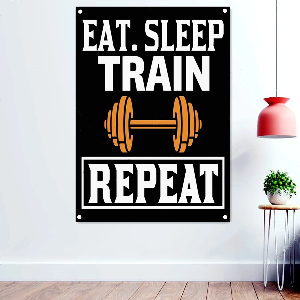 Free download EAT SLEEP TRAIN REPEAT Gym Motivation Poster Wallpaper ...