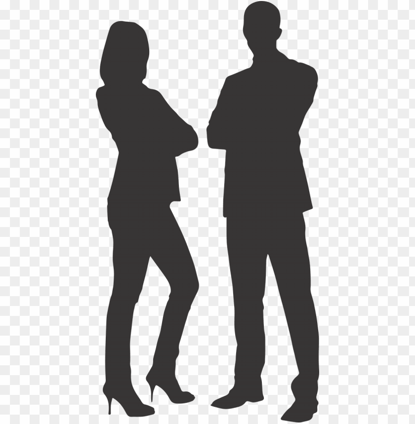 Silhouette Man And Woman On Heels Png Image With Transparent
