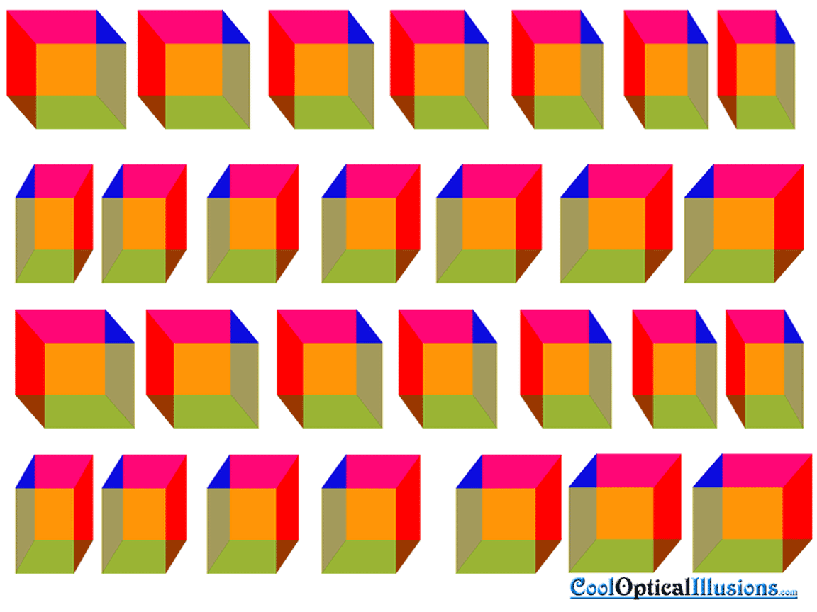 Pretty 3d Color Cubes Optical Illusion Wallpaper Cool