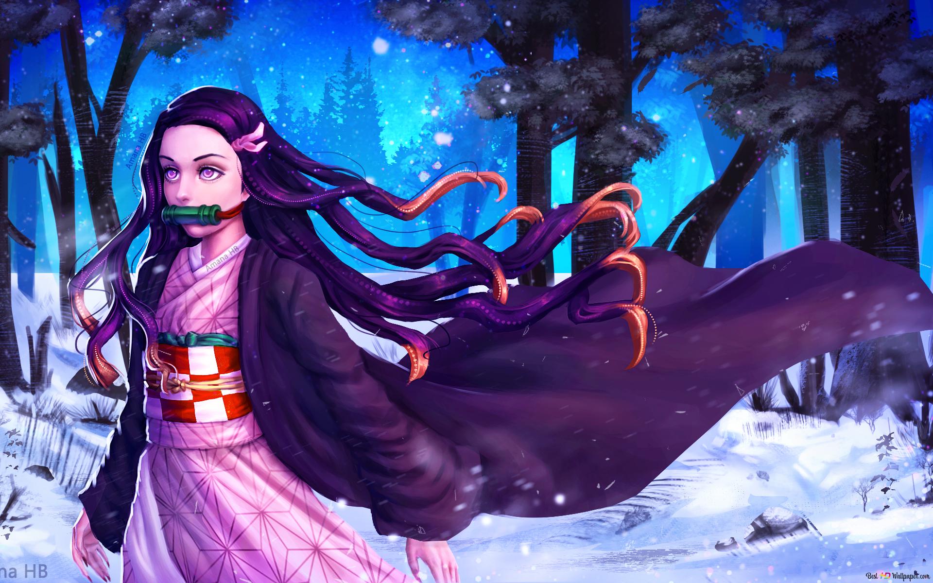 Demon Slayer Nezuko Kamado 2k Wallpaper