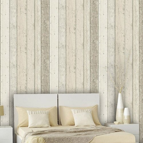 Free download Reclaimed Wood panel Effect Faux wallpaper Beige Sample